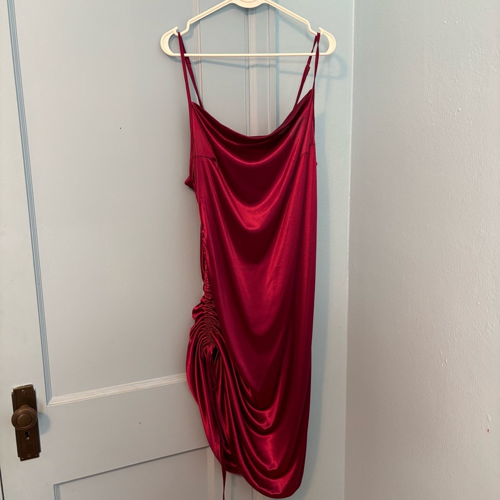 Asymmetrical Magenta Dress